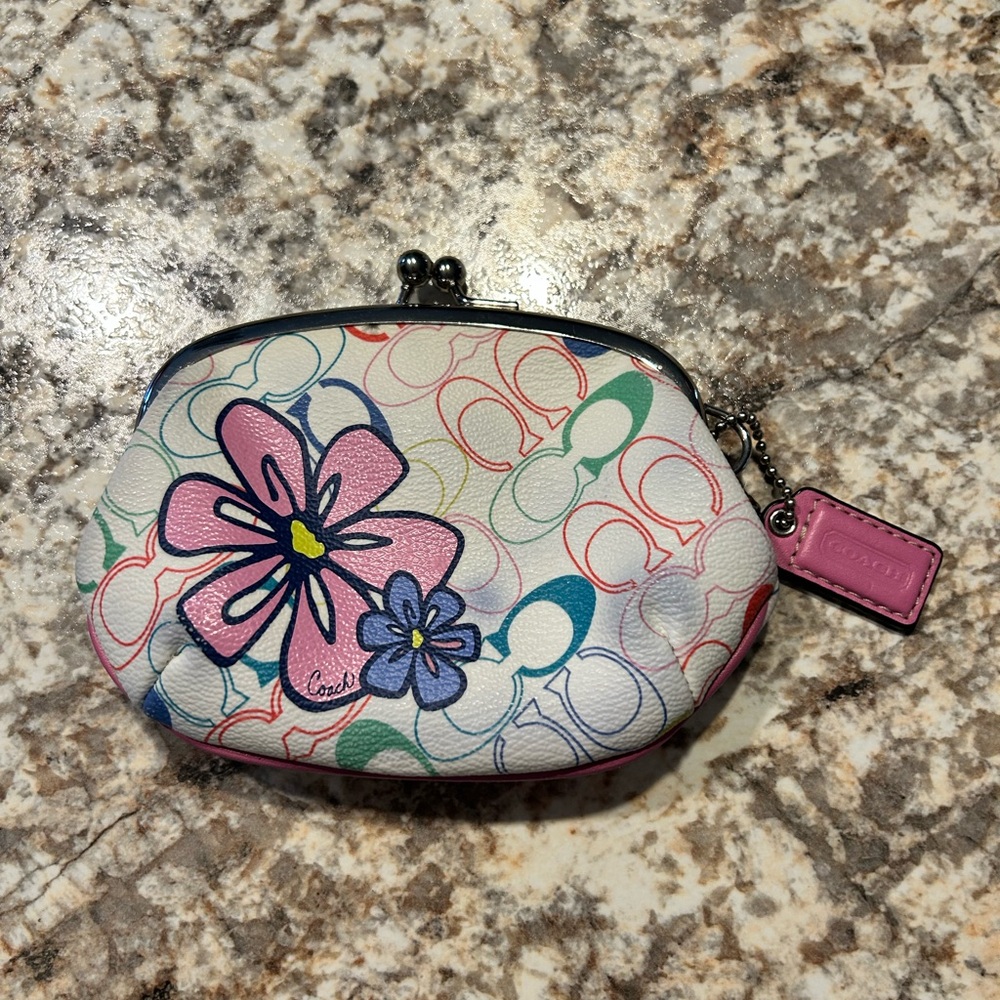 Coach Multicolor Floral Change Purse